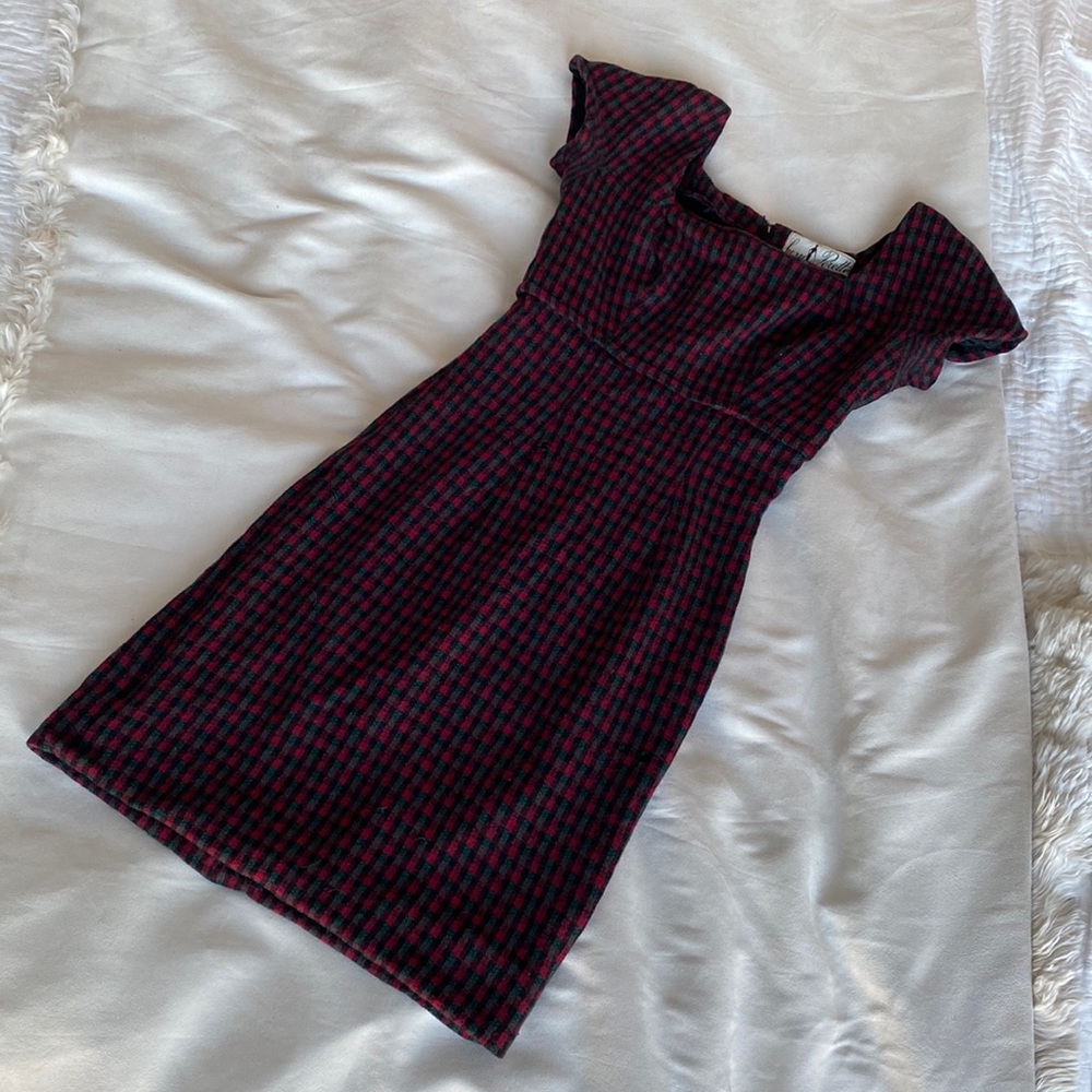Suzy Perette 1950s/1960s tartan wool pencil dress